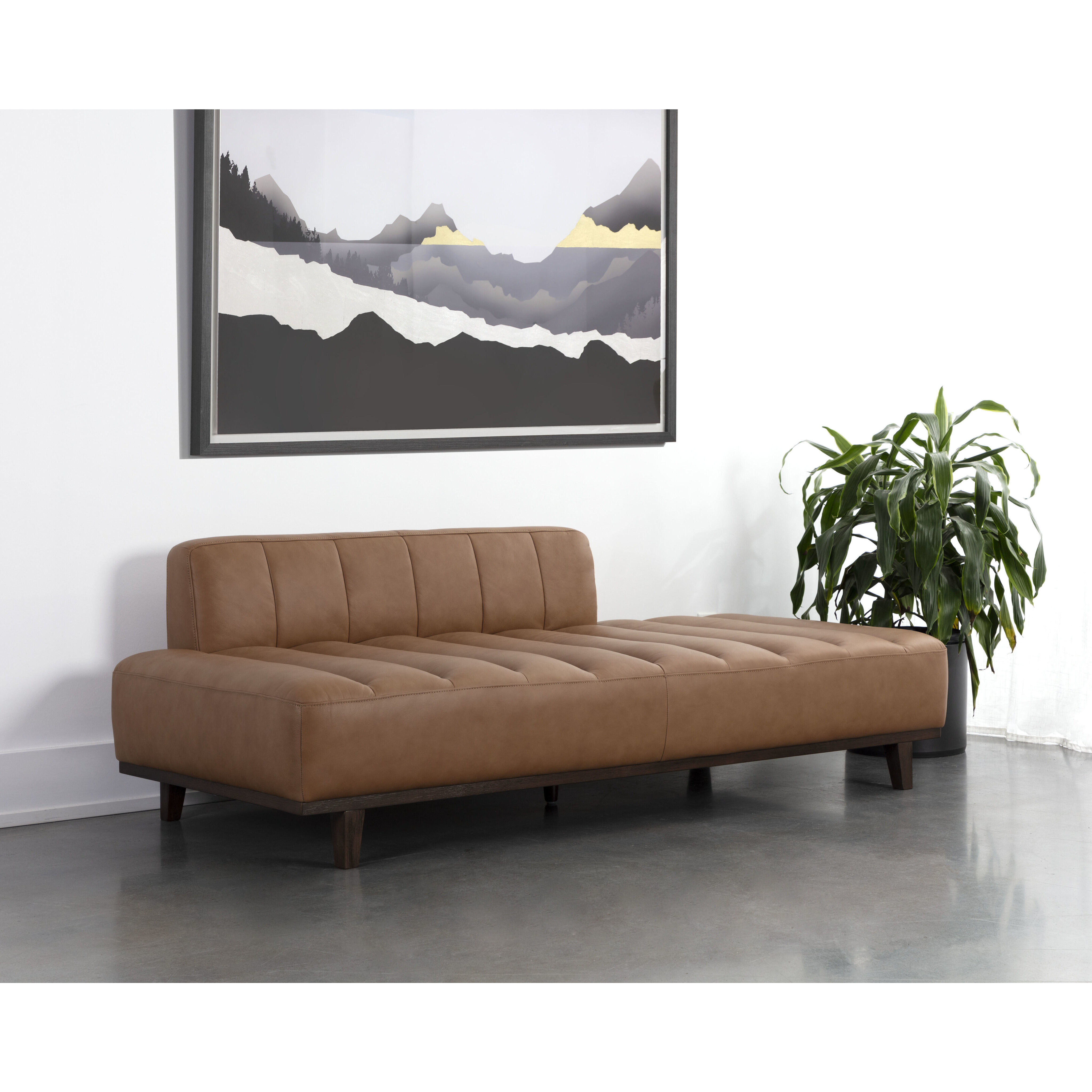 Ilyana Aline Butternut Leather Daybed